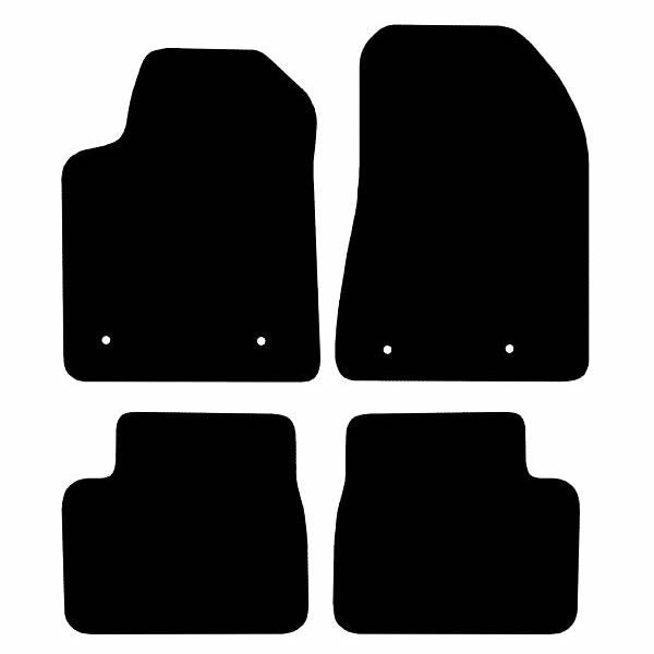 Alfa Romeo Giulietta With Clips (2014+) Custom Fit Floor Mats - Mat Template Layout | Class Car Design