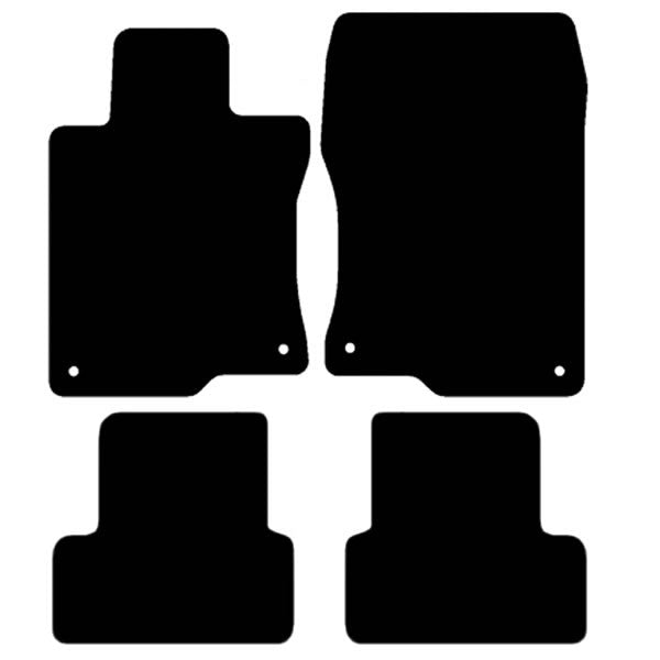 Honda Accord (2008-2017) Custom Fit Floor Mats Type R - Mat Template Layout | Class Car Design