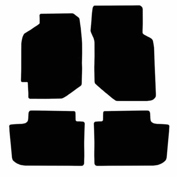Honda Civic Sedan (1987-1991) Custom Fit Floor Mats - Mat Template Layout | Class Car Design