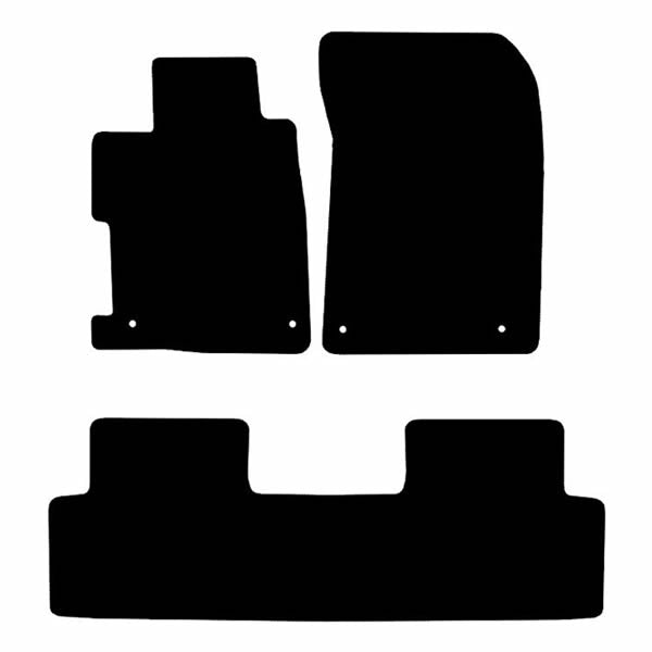 Honda Civic Sedan (2012-2015) Custom Fit Floor Mats - Mat Template Layout | Class Car Design