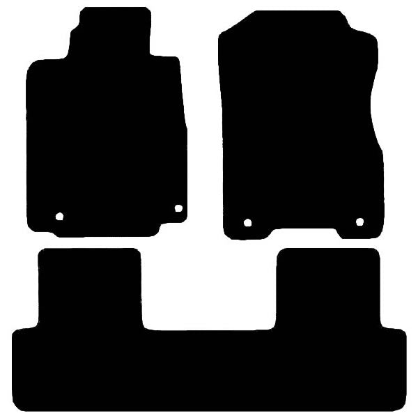 Honda CR-V 4 (2012-2017) Custom Fit Floor Mats - Mat Template Layout | Class Car Design