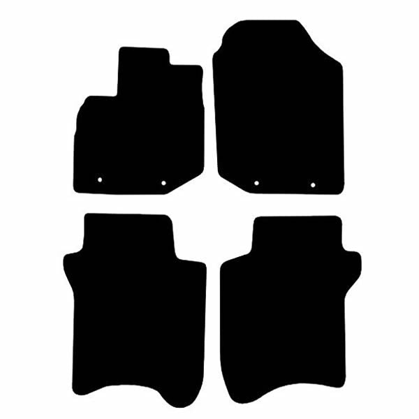 Honda Jazz 2 With Clips Pre-Facelift (2009-2011) Custom Fit Floor Mats - Mat Template Layout | Class Car Design