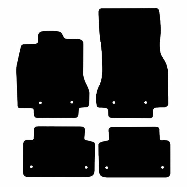 Jaguar XF X250 (2008-2015) Custom Fit Floor Mats - Mat Template Layout | Class Car Design
