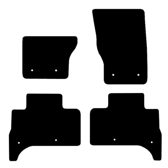 Range Rover Sport L494 Rear 2-Piece (2014+) Custom Fit Floor Mats Sport - Mat Template Layout | Class Car Design