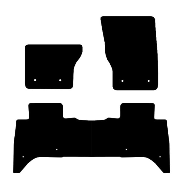 Range Rover Vogue L405 Rear Single (2013+) Custom Fit Floor Mats - Mat Template Layout | Class Car Design