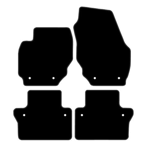 Volvo S80 (2006+) Custom Fit Floor Mats R-Design - Mat Template Layout | Class Car Design