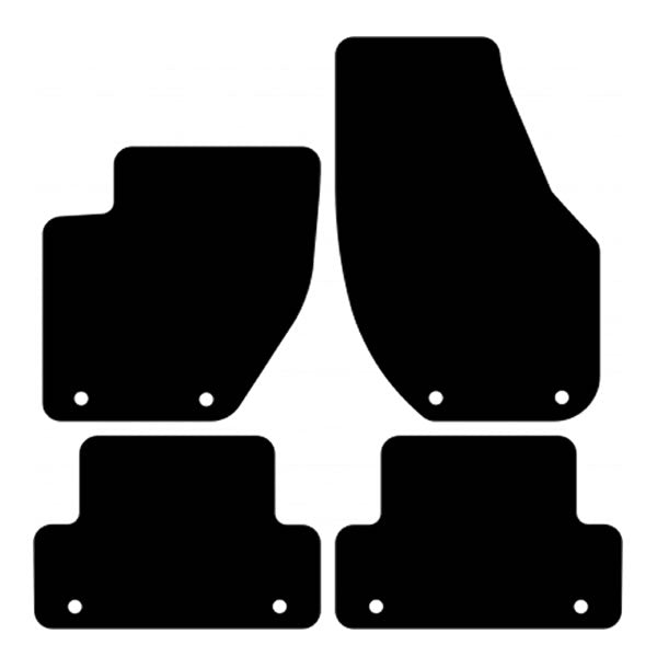 Volvo V40 (2012+) Custom Fit Floor Mats R-Design - Mat Template Layout | Class Car Design