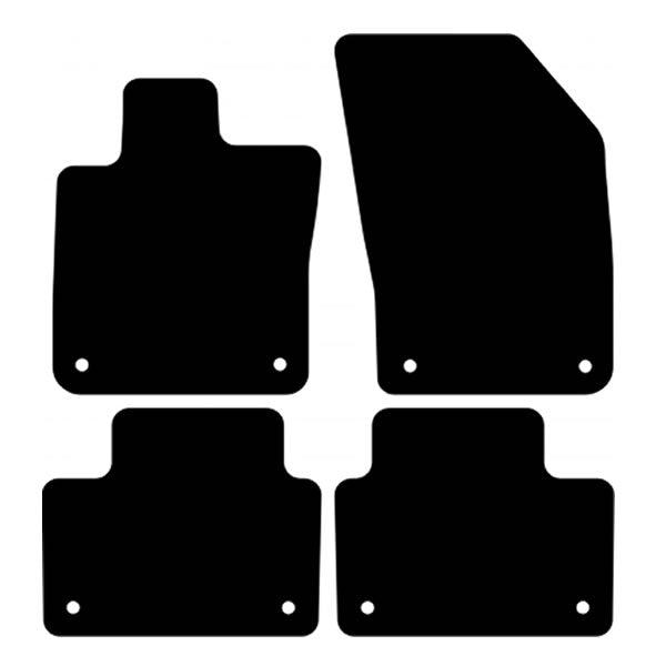 Volvo V60 (2019+) Custom Fit Floor Mats - Mat Template Layout | Class Car Design