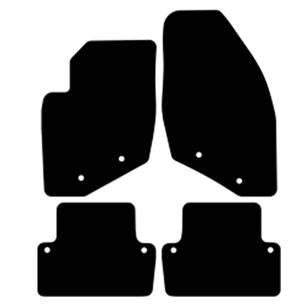Volvo V70 (2000-2007) Custom Fit Floor Mats - Mat Template Layout | Class Car Design