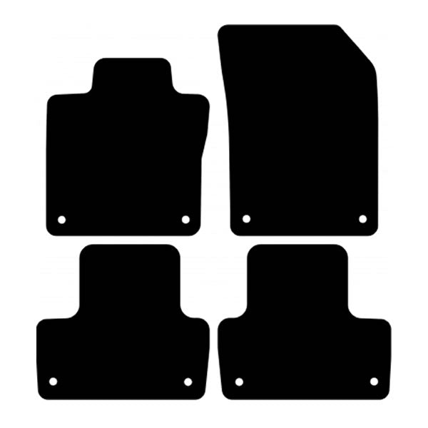 Volvo XC60 (2017+) Custom Fit Floor Mats R-Design - Mat Template Layout | Class Car Design