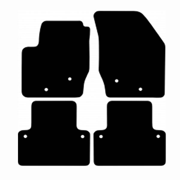 Volvo XC90 5 Seats (2002-2014) Custom Fit Floor Mats - Mat Template Layout | Class Car Design