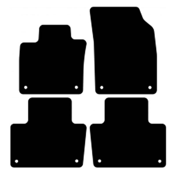 Volvo XC90 5 Seats (2014+) Custom Fit Floor Mats R-Design - Mat Template Layout | Class Car Design