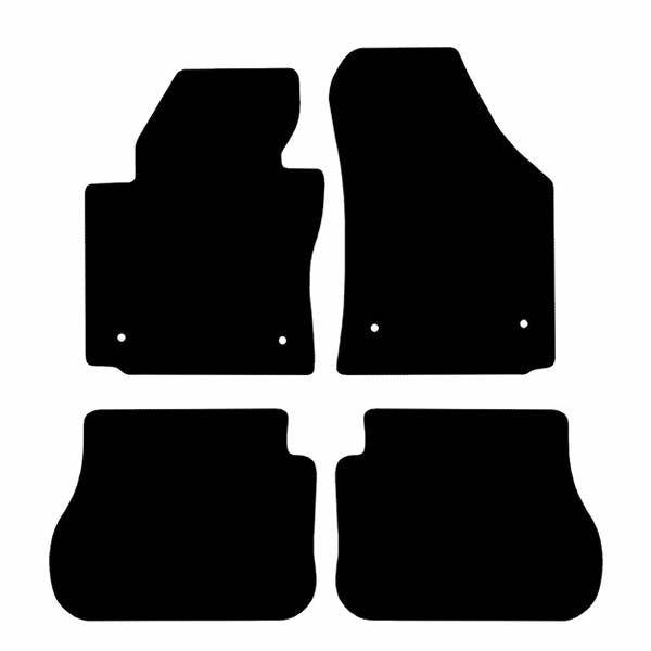 Volkswagen Caddy Facelift (2011-2020) Custom Fit Floor Mats R-Line - Mat Template Layout | Class Car Design