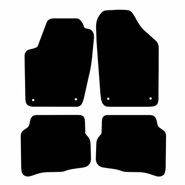 Volkswagen Cross Polo (2002-2009) Custom Fit Floor Mats R-Line - Mat Template Layout | Class Car Design