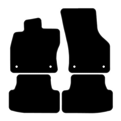 Volkswagen Golf 7 Coupe (2013+) Custom Fit Floor Mats R - Mat Template Layout | Class Car Design