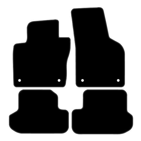 Volkswagen New Beetle (2012+) Custom Fit Floor Mats R - Mat Template Layout | Class Car Design