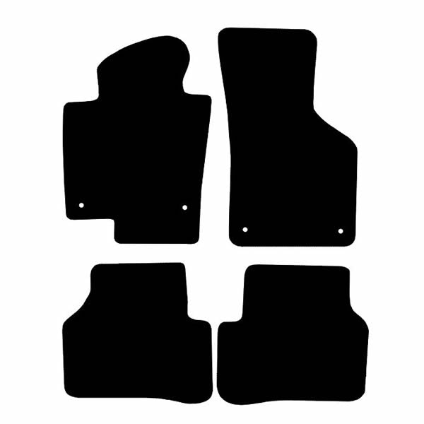 Volkswagen Passat B6 (2005-2010) Custom Fit Floor Mats R-Line - Mat Template Layout | Class Car Design