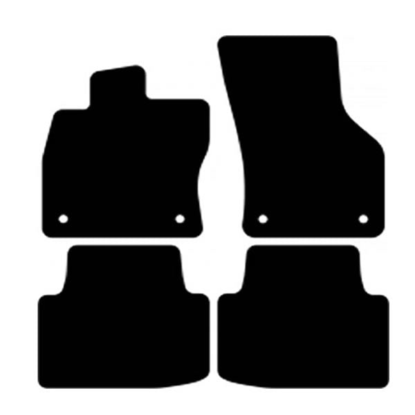 Volkswagen Passat B8 (2015+) Custom Fit Floor Mats R-Line - Mat Template Layout | Class Car Design