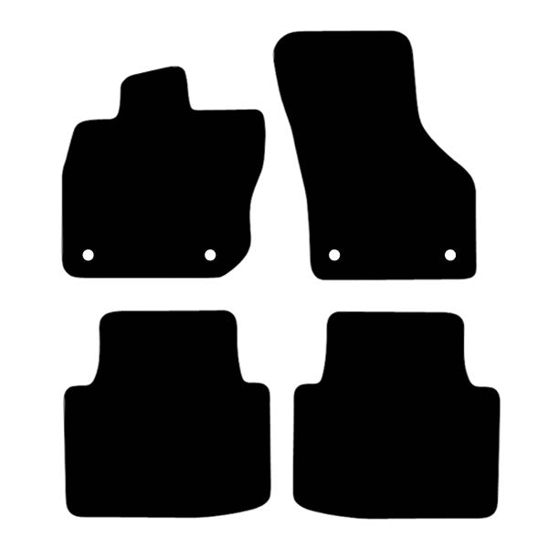 Volkswagen Passat B9 eHybrid (2024+) Custom Fit Floor Mats R-Line - Mat Template Layout | Class Car Design