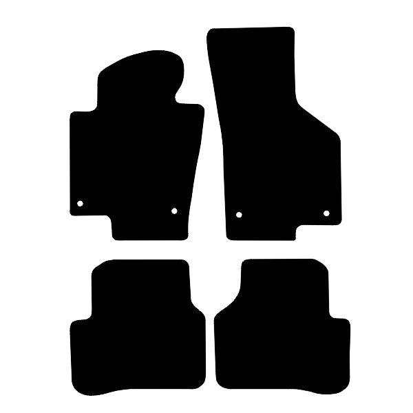 Volkswagen Passat CC (2008+) Custom Fit Floor Mats R - Mat Template Layout | Class Car Design