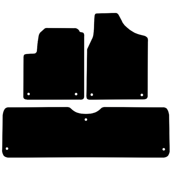 Volkswagen Sharan (1995-2010) Custom Fit Floor Mats R-Line - Mat Template Layout | Class Car Design