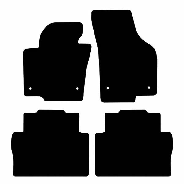 Volkswagen Sharan 5 Seats (2010+) Custom Fit Floor Mats R - Mat Template Layout | Class Car Design