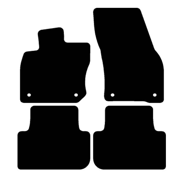 Volkswagen Tiguan (2024+) Custom Fit Floor Mats R-Line - Mat Template Layout | Class Car Design