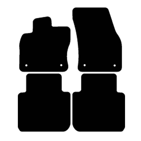 Volkswagen Tiguan Allspace 5 Seats (2016-2023) Custom Fit Floor Mats R-Line - Mat Template Layout | Class Car Design