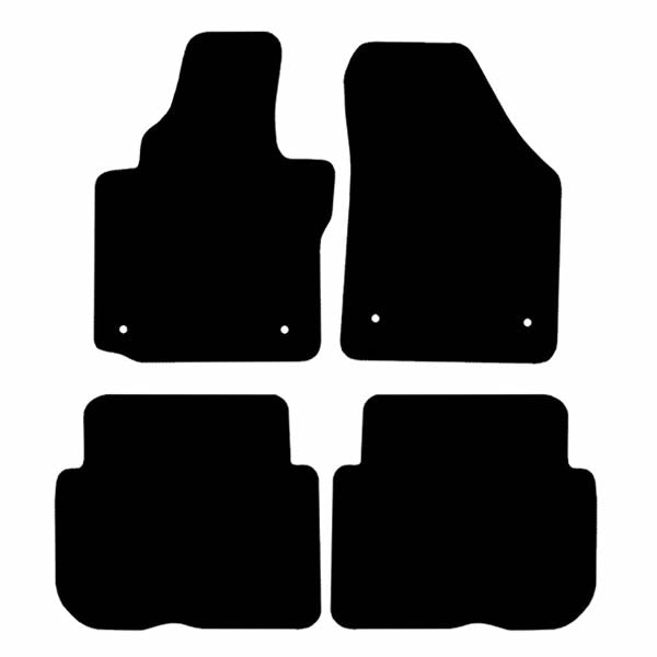 Volkswagen Touran (2003-2010) Custom Fit Floor Mats R - Mat Template Layout | Class Car Design
